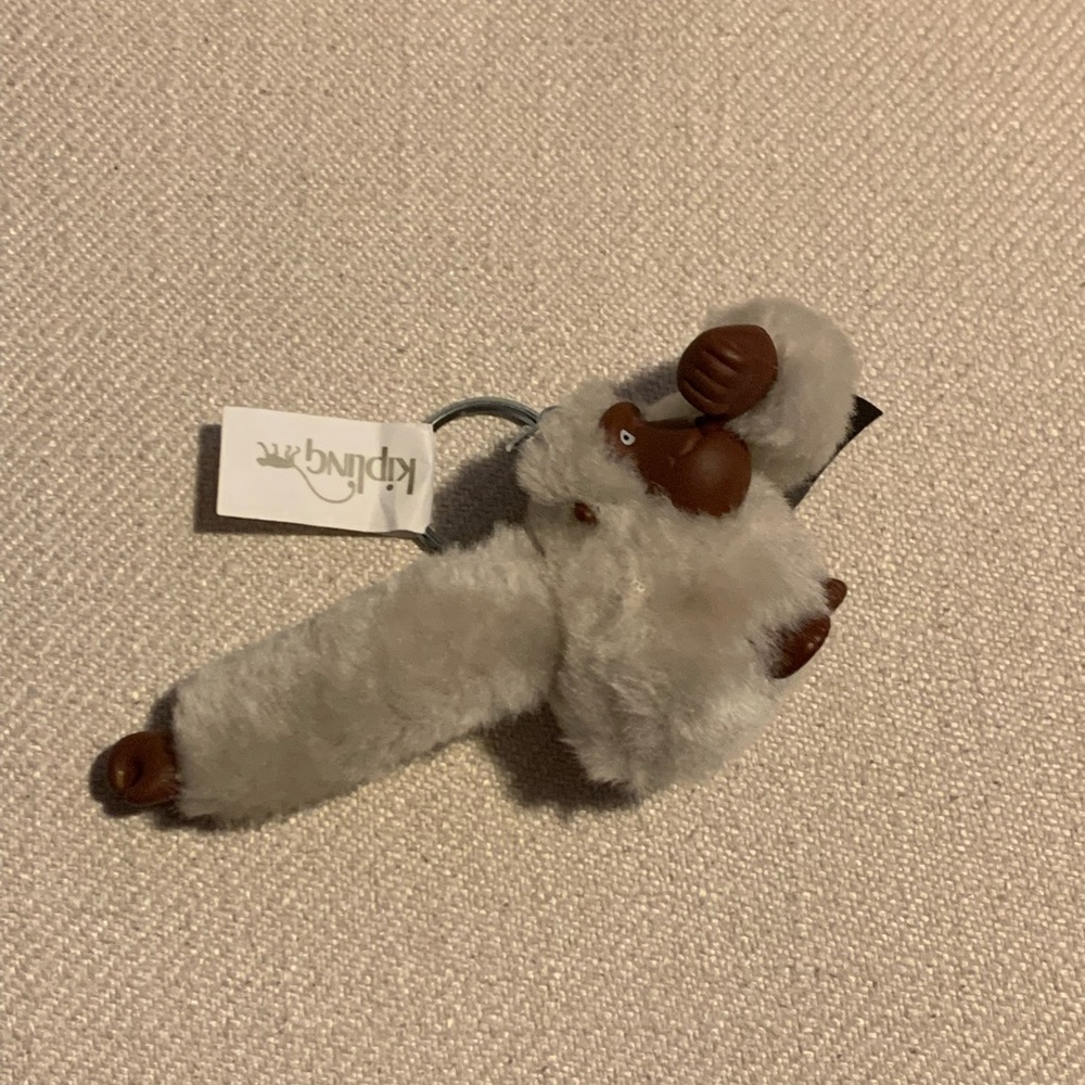 Off-White Plush Kipling Monkey Keychain - image 2